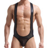 MenSexyWear Jock-Singlet Motor Noir